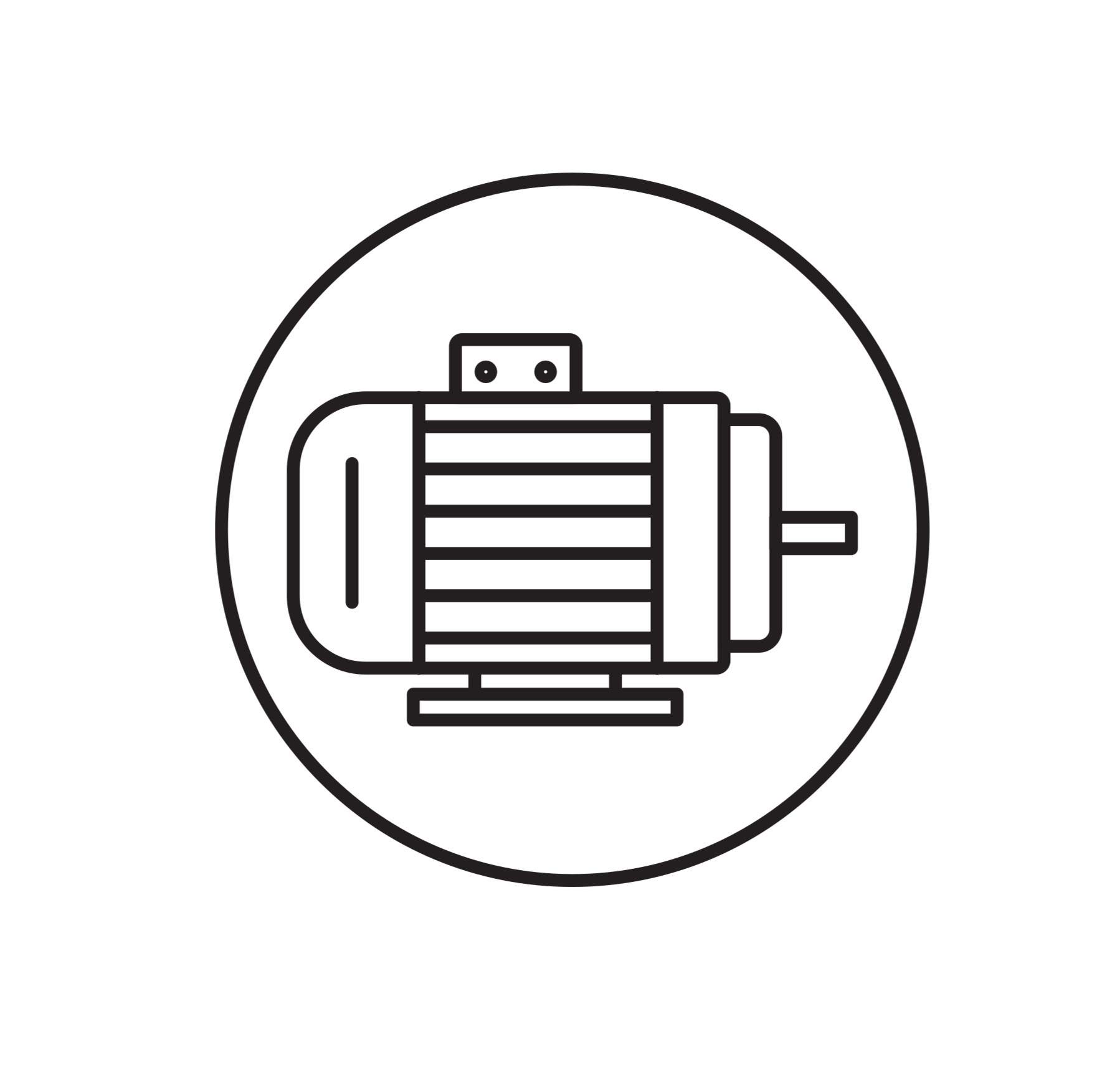 Graphic of Motor with Circle Border